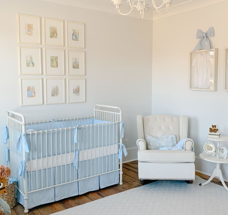 Imagem quarto de bebê azul claro